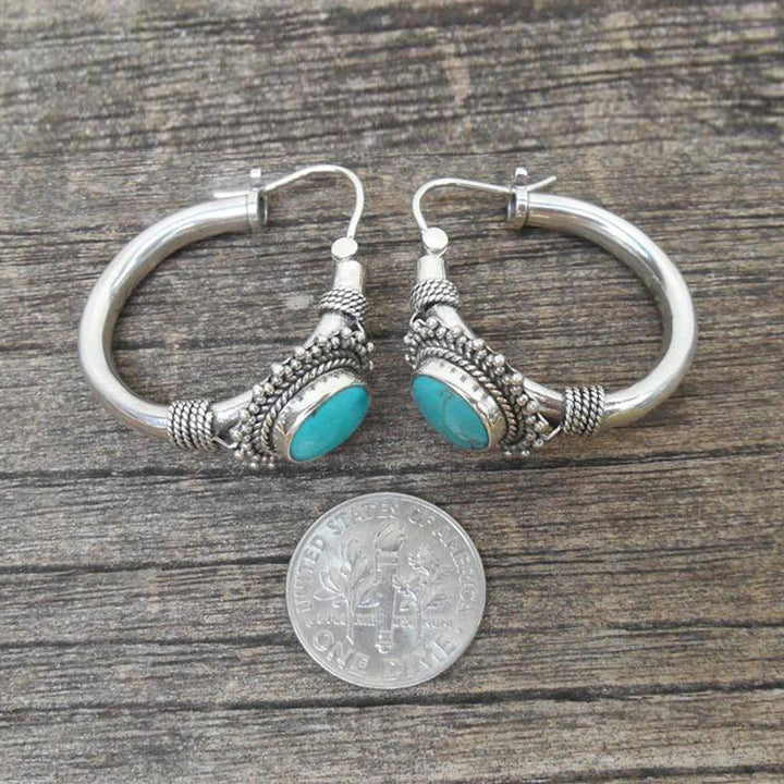 Vintage earrings with turquoise