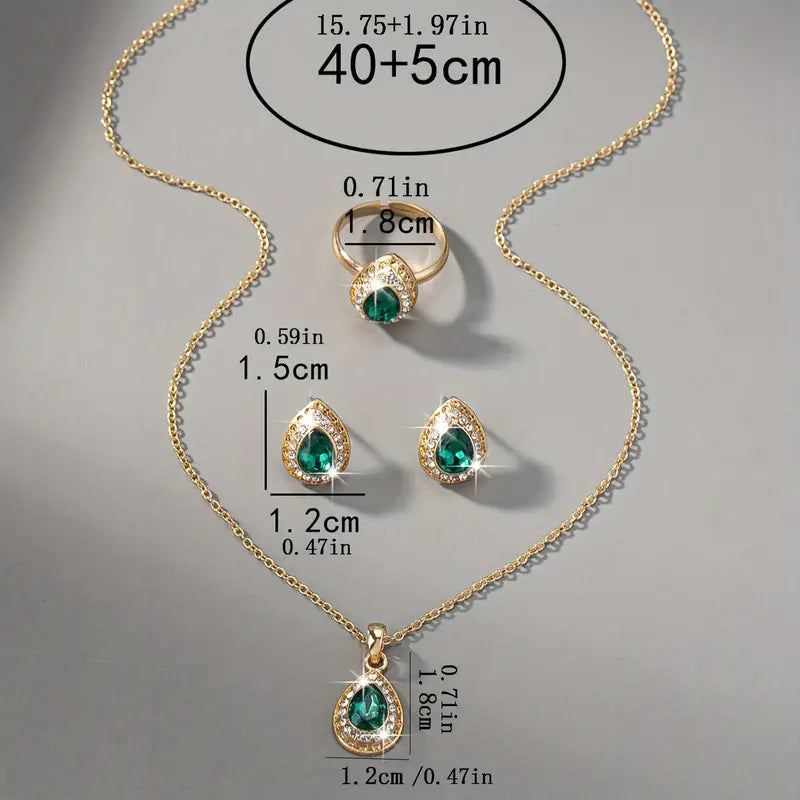 Noémie Glass Vase Jewelry Set