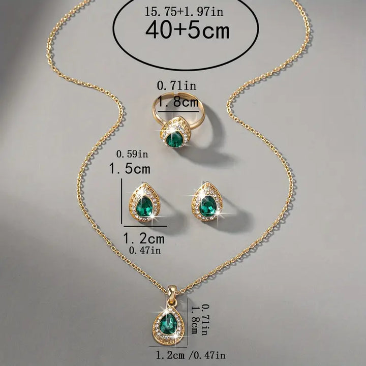 Noémie Glass Vase Jewelry Set