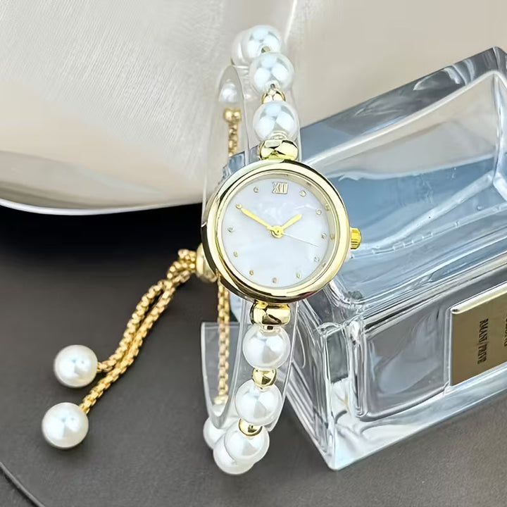 Classic pearl wristwatch