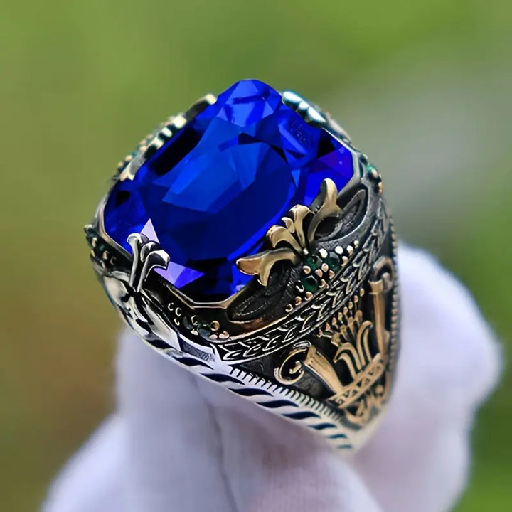 Sapphire Gold Mix Ring