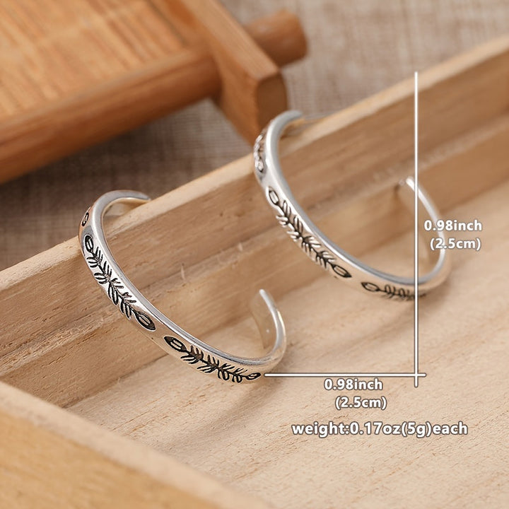 Special silver hoop earrings