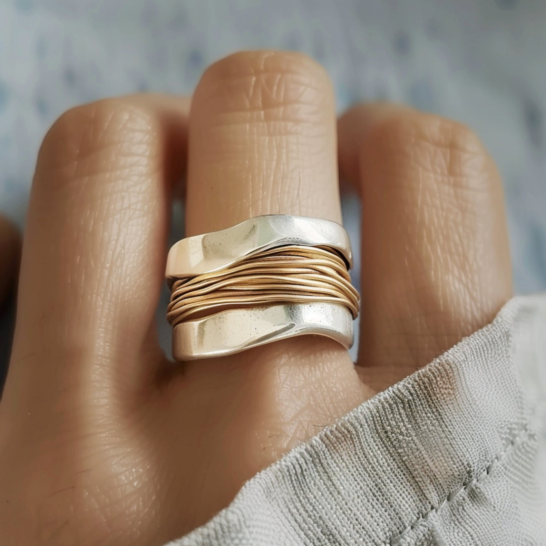 Silver-Gold Thread Ring