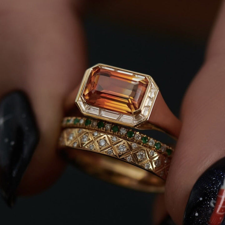 Gold-Tone Three-Piece Vintage Ring Set