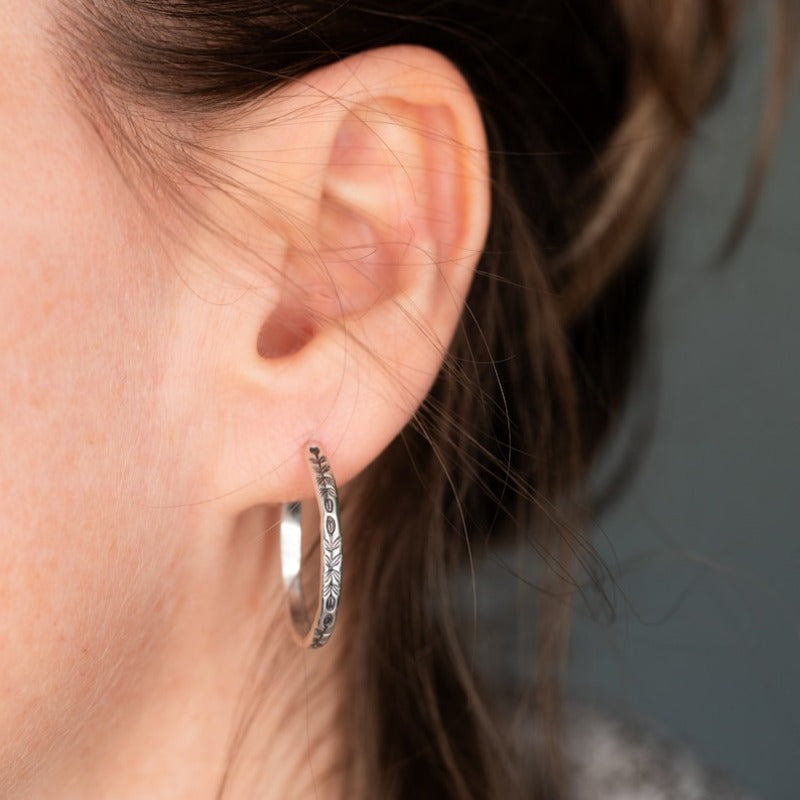 Special silver hoop earrings
