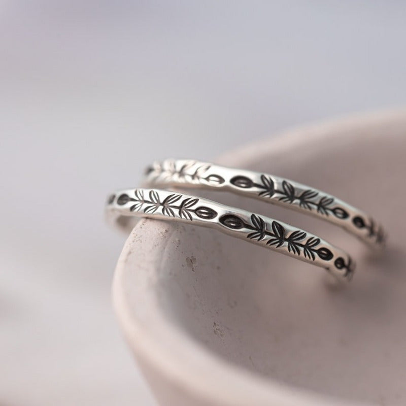 Special silver hoop earrings