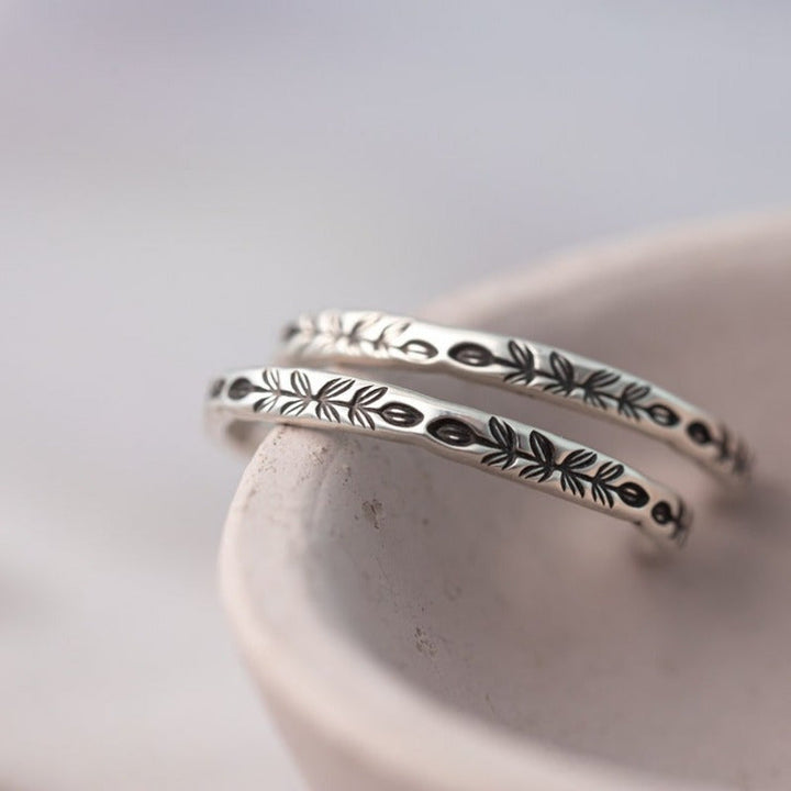Special silver hoop earrings