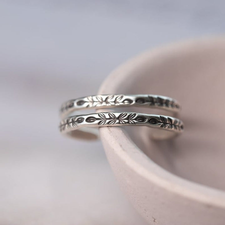 Special silver hoop earrings