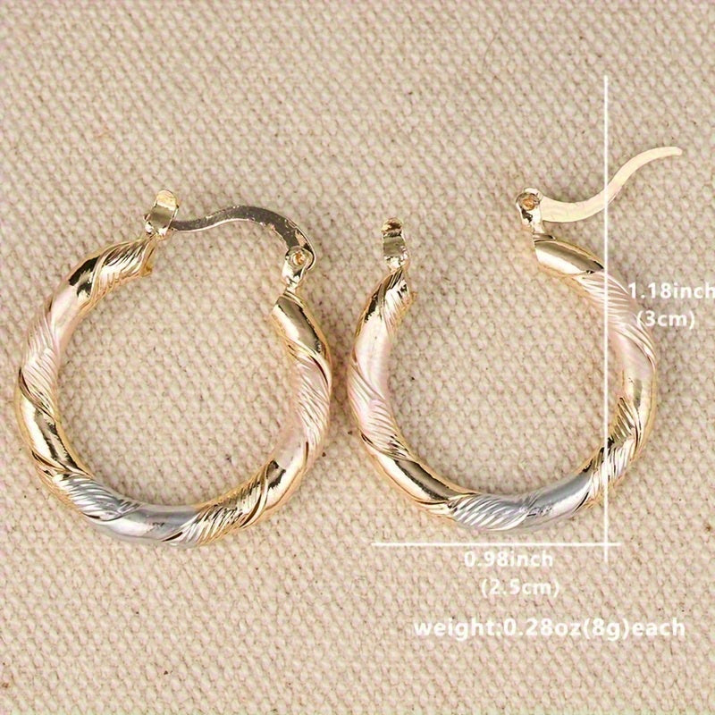 Round hoop earrings