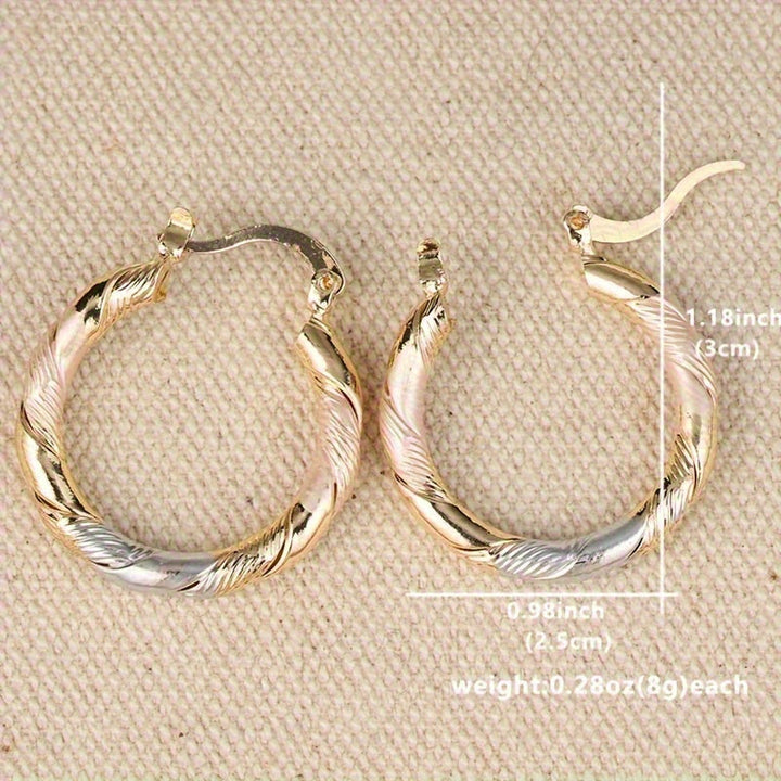 Round hoop earrings
