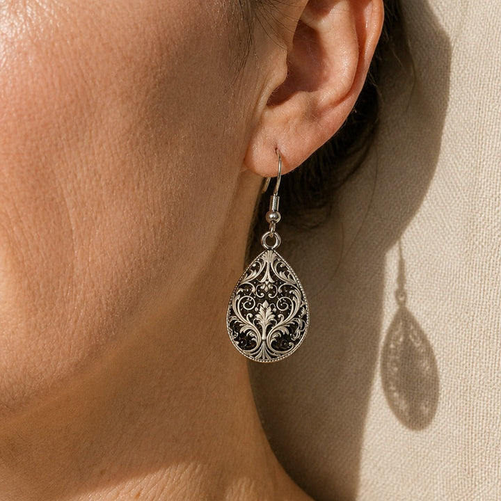 Timeless Filigree Cameo Earrings