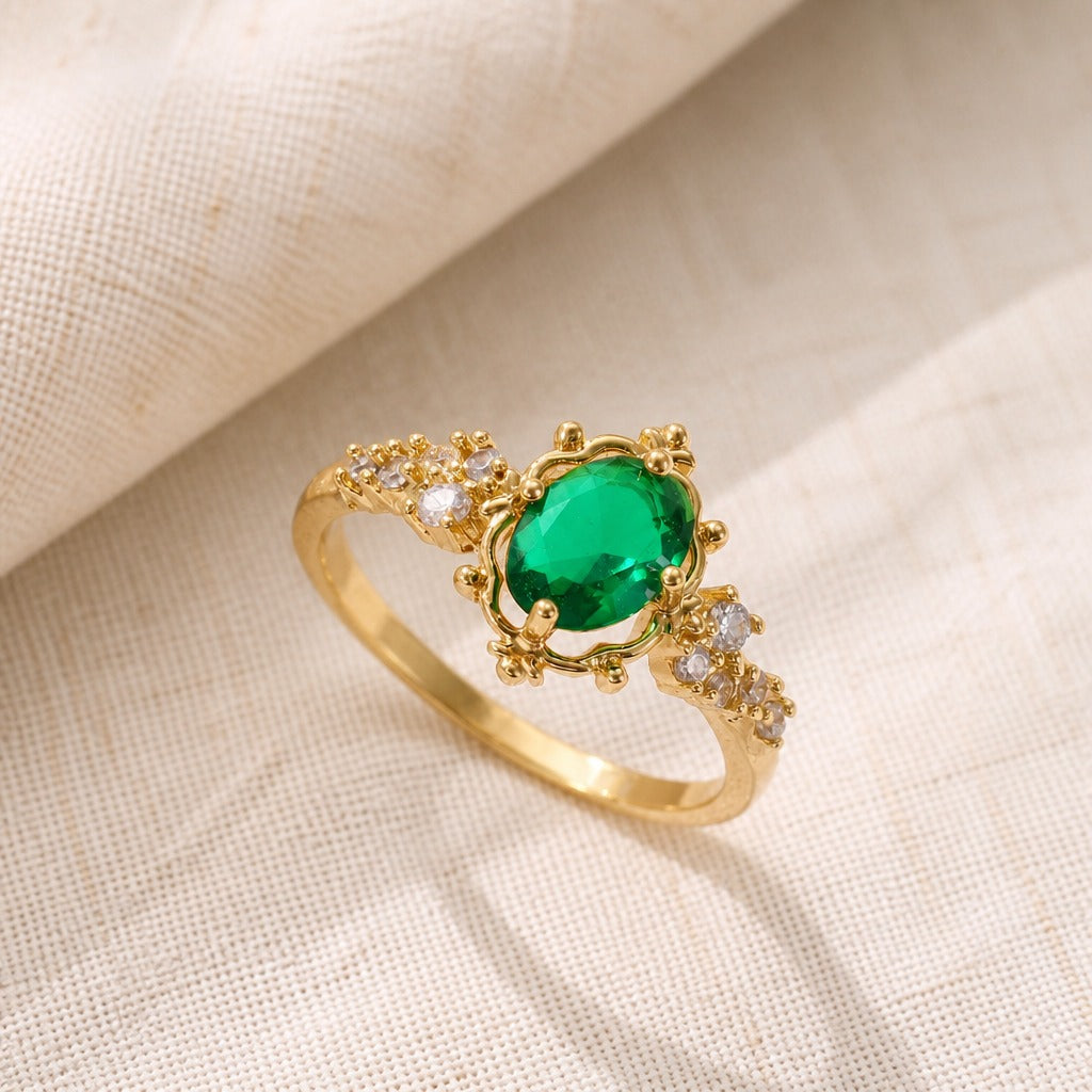 Vintage Halo Oval Cut Ring