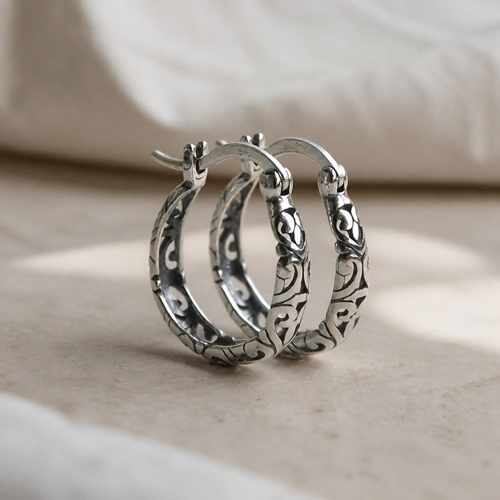 Vintage Hoop Earrings Boho Chic