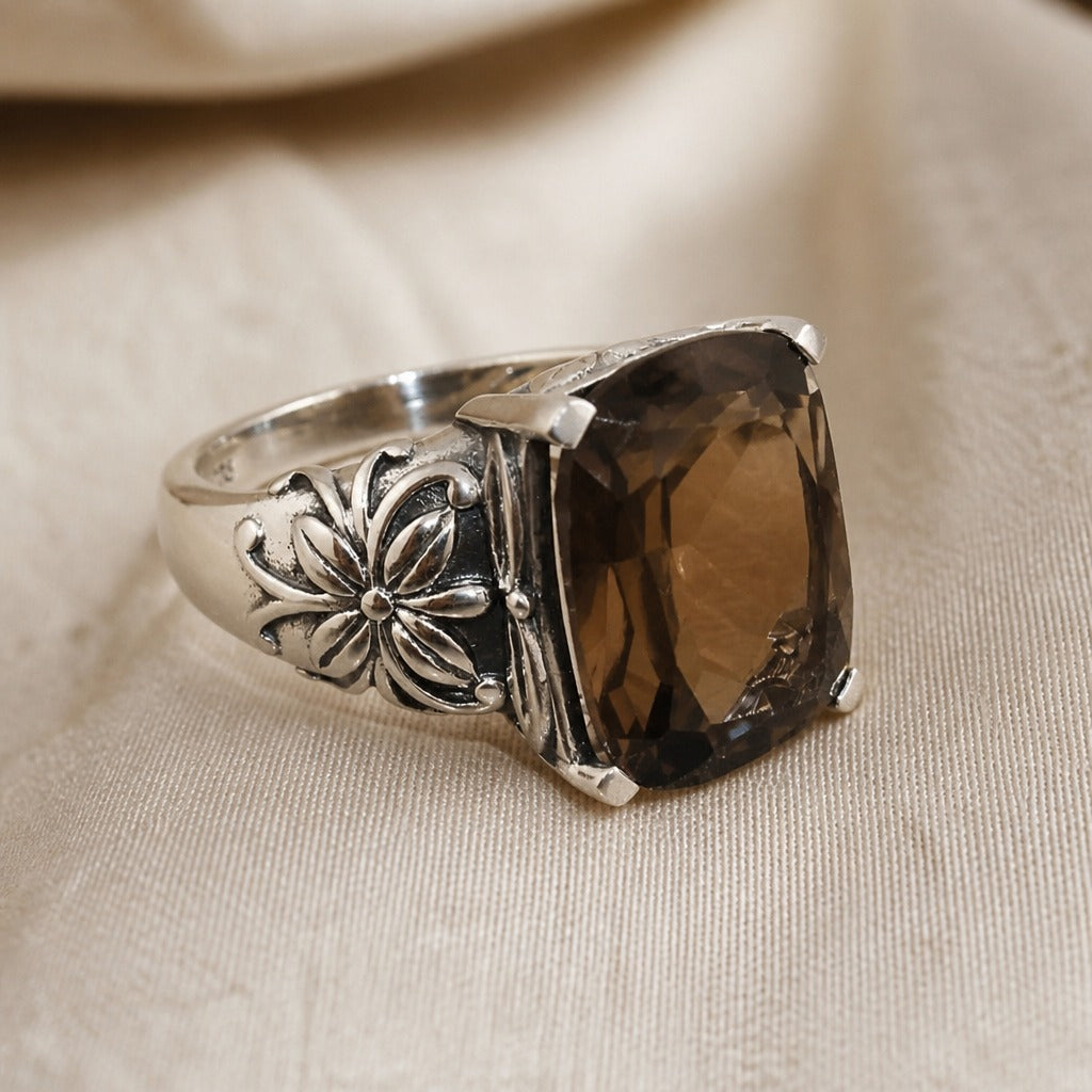 Majestic Halo Citrine Ring