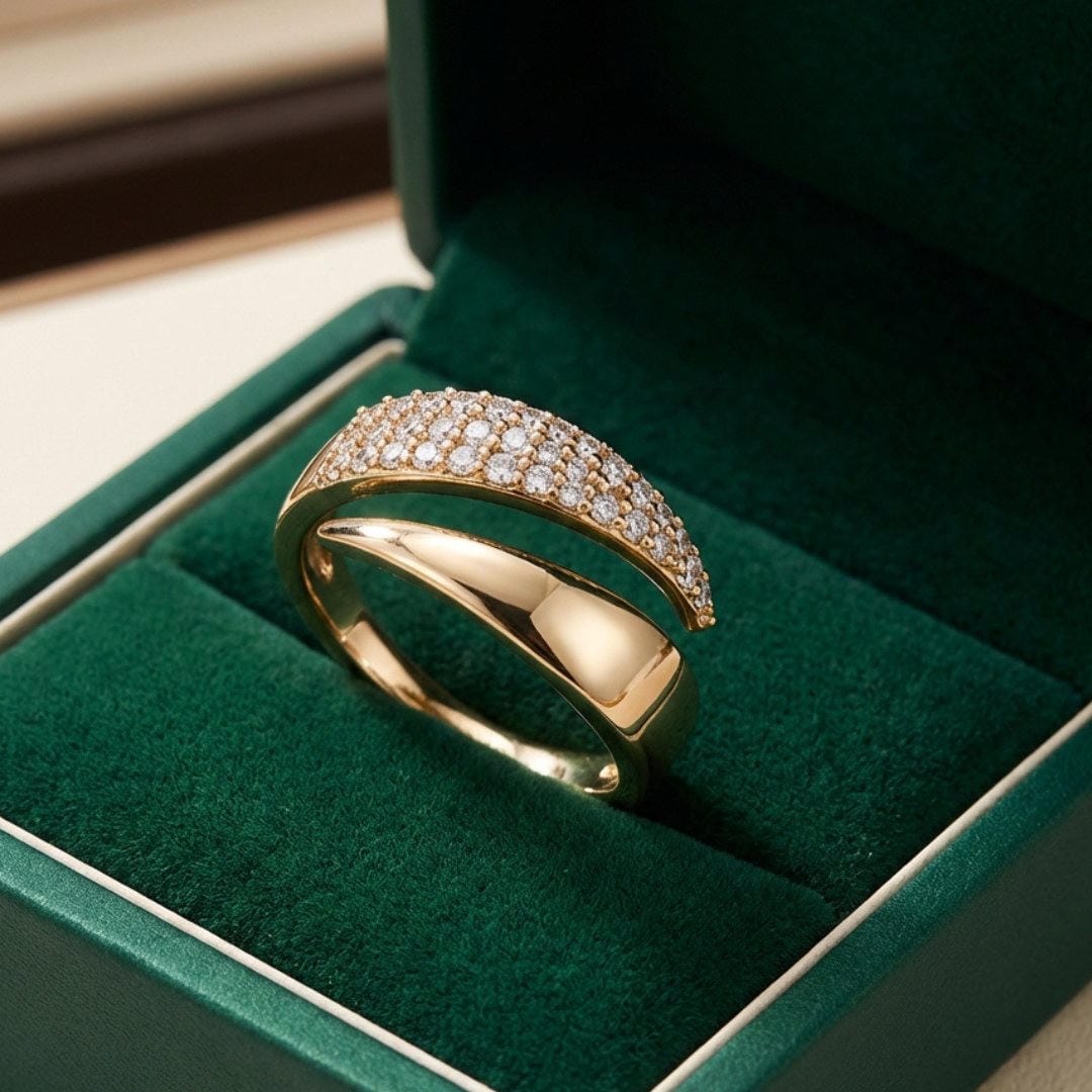 Slim Cross-Over Wrap Ring