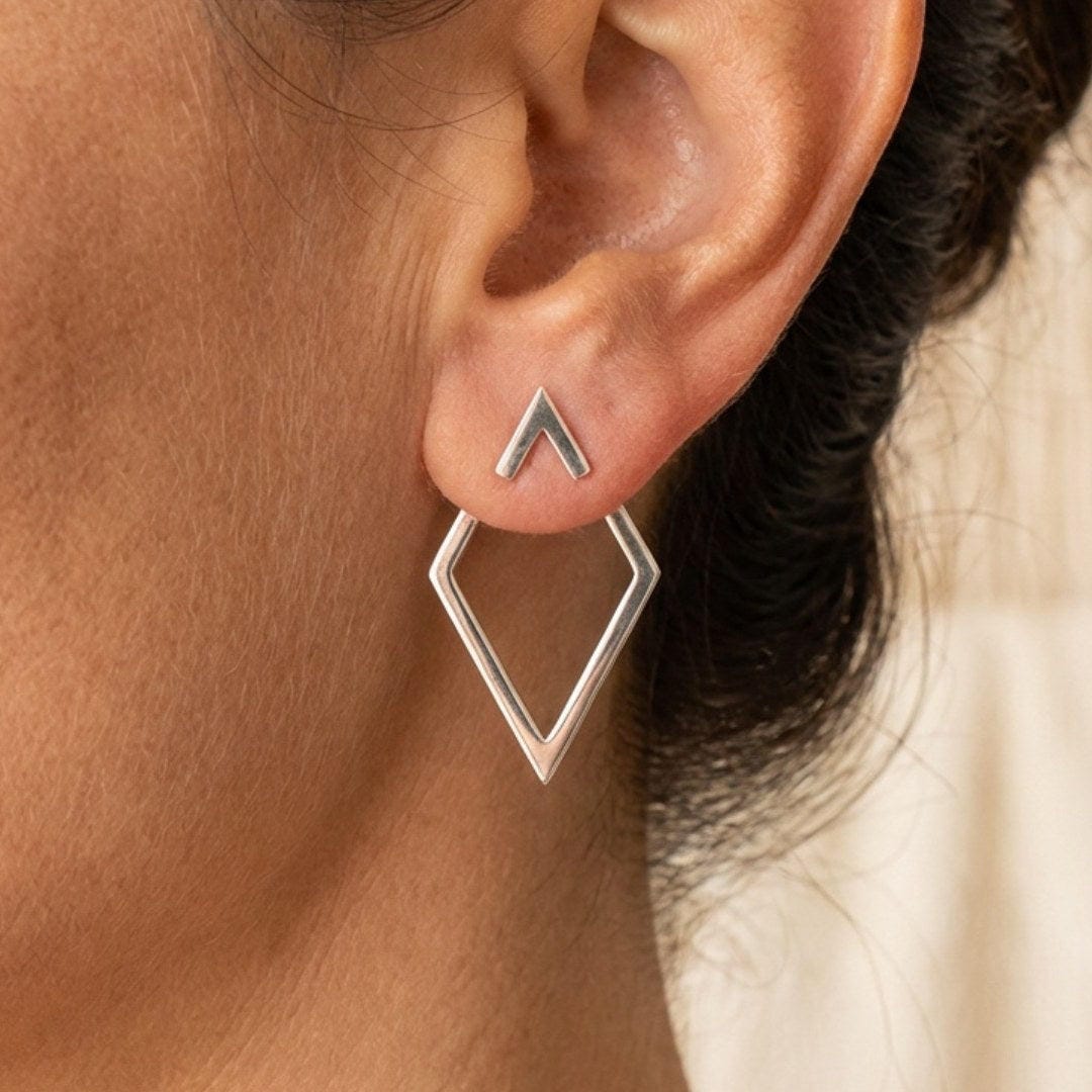 Boho geometric stud earrings