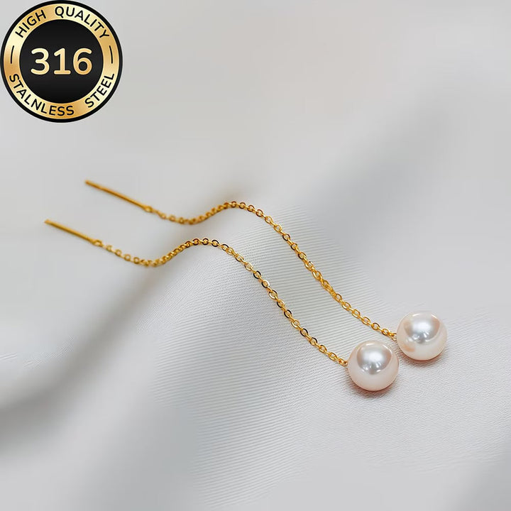 Long beaded tassel earrings