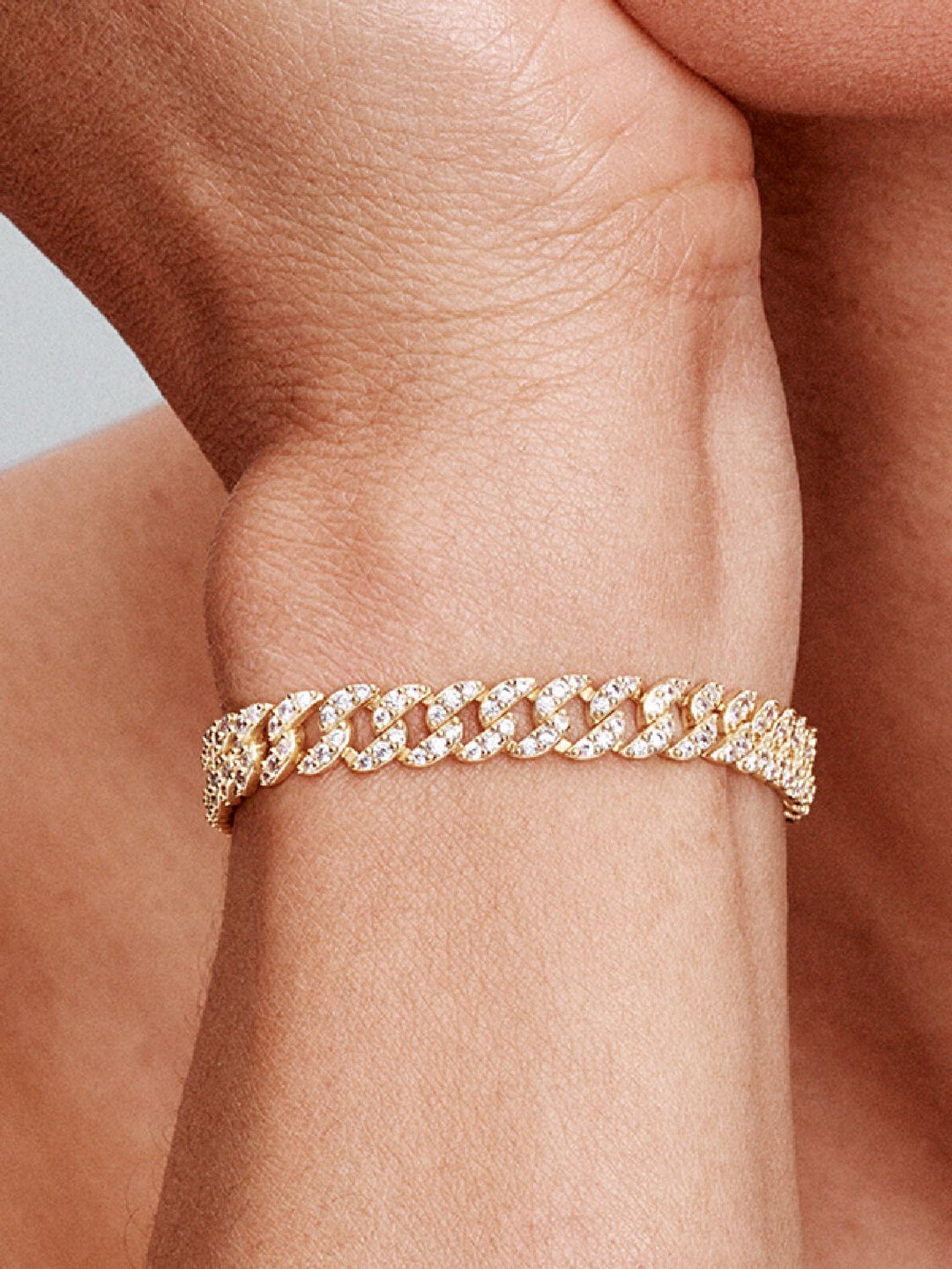 Pavé Cuban Bracelet | Gold