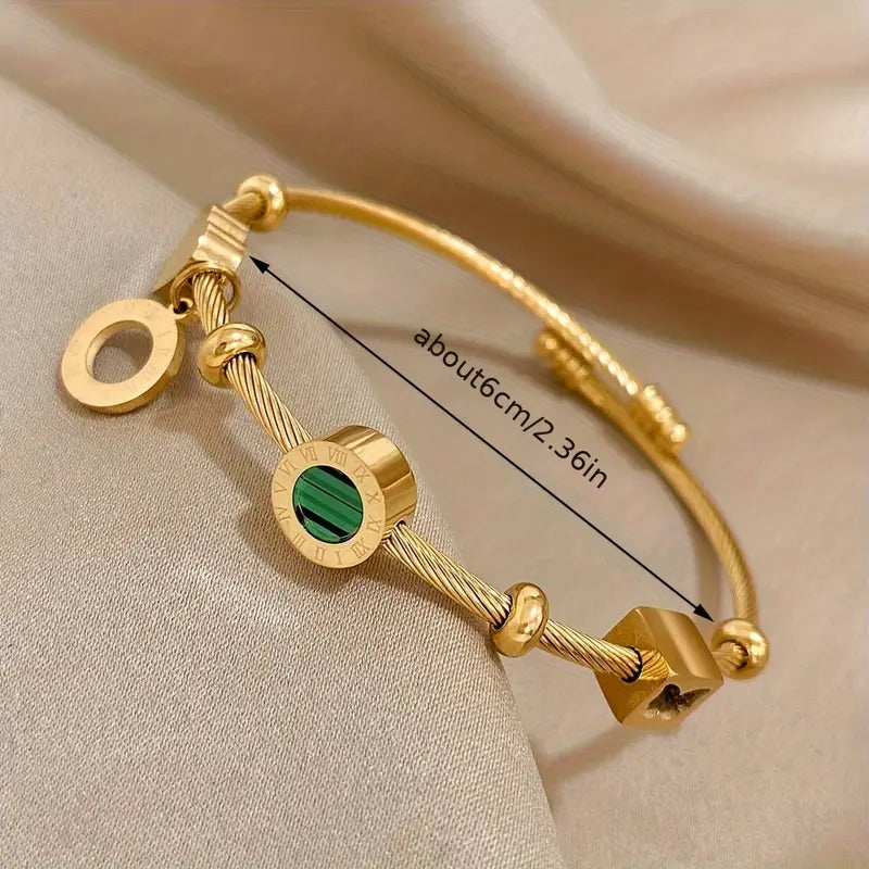 Jihan Chunky Emerald Bracelet