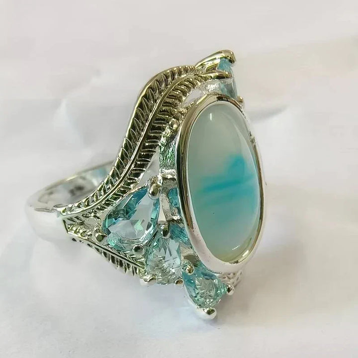 Vintage Ring with Turquoise and Opal
