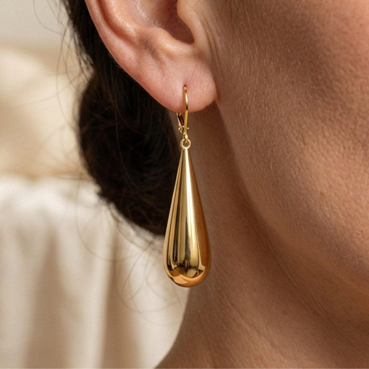 Ornate long drop earrings