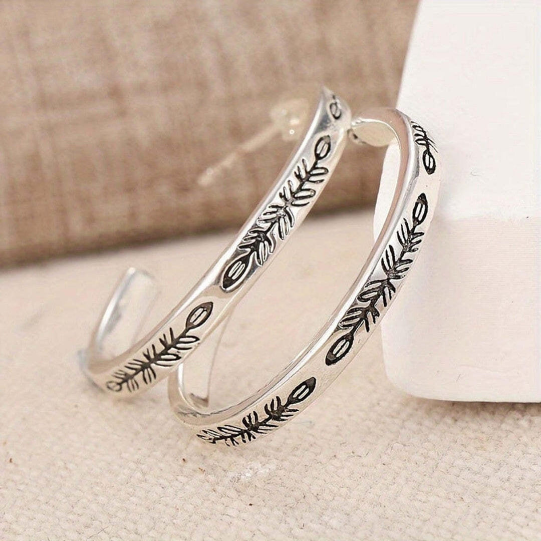 Slim silver hoop earrings