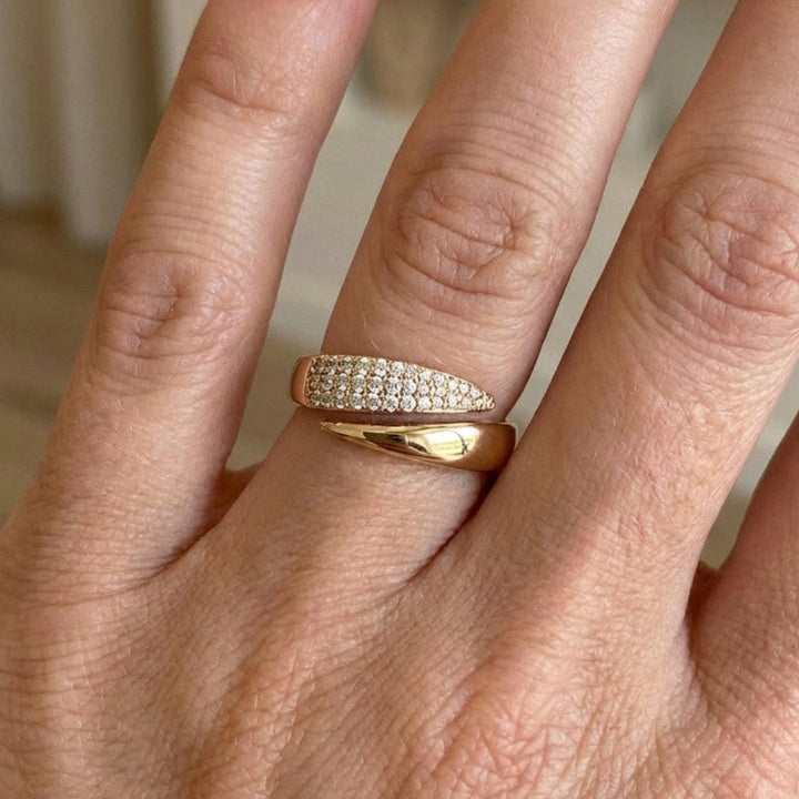 Slim Cross-Over Wrap Ring