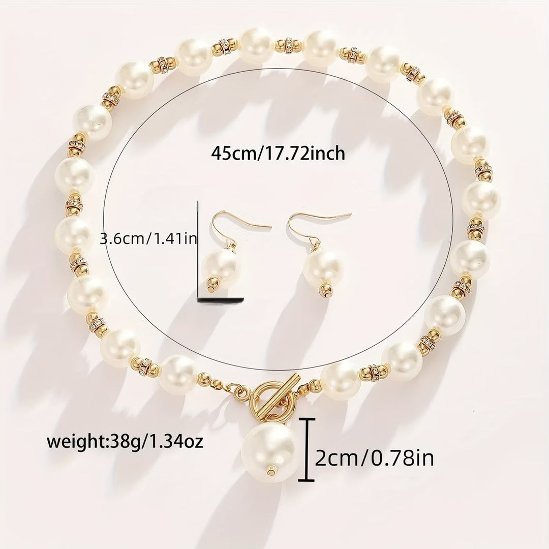 Solid Pearl Necklace Set