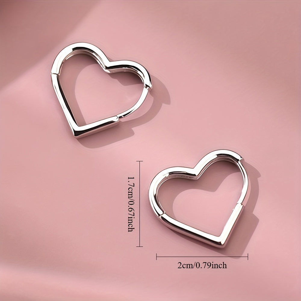 Gold-Colored Stainless Steel Heart Earrings - Haller
