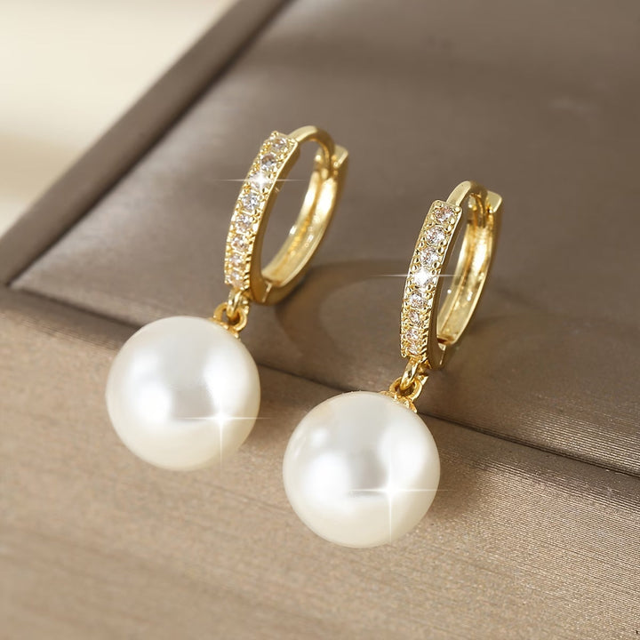 The modern pearl drop earrings