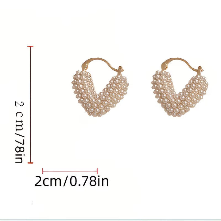 V-shaped everyday pearl earrings