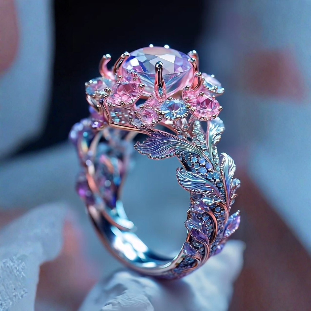 Exotic silver-plated ring