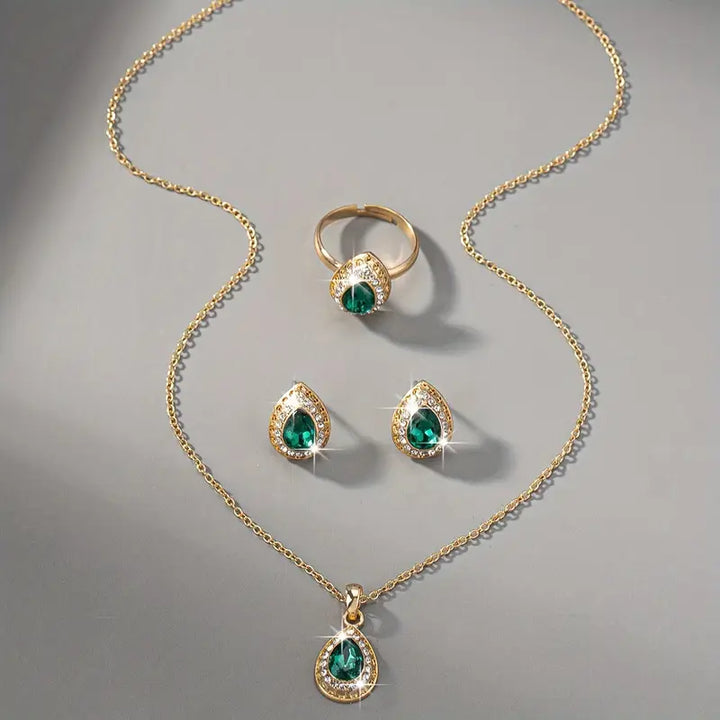 Noémie Glass Vase Jewelry Set