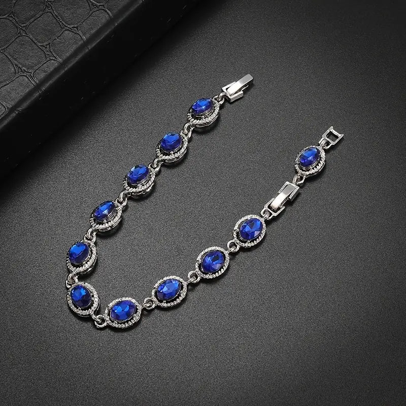 Elegant flowing sapphire bracelet