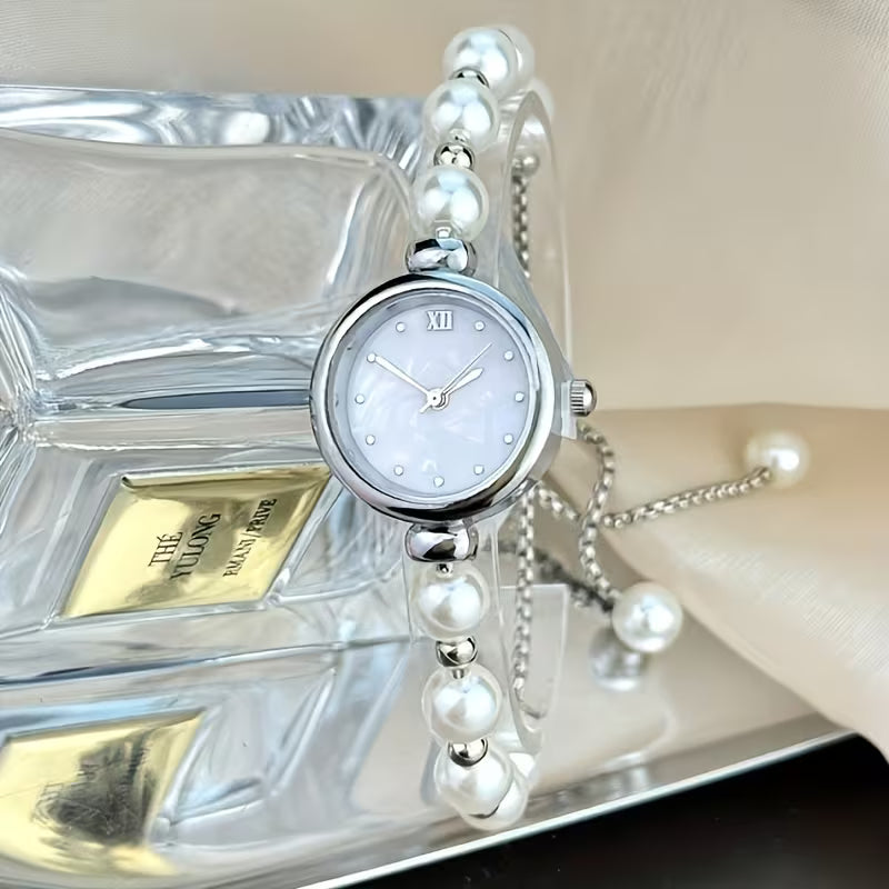 Classic pearl wristwatch