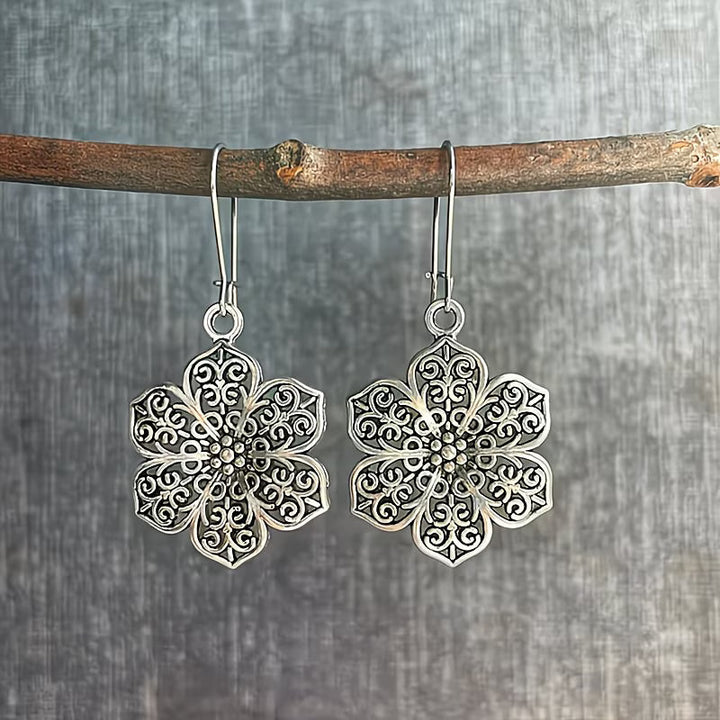 Vintage Boho Floral Earrings