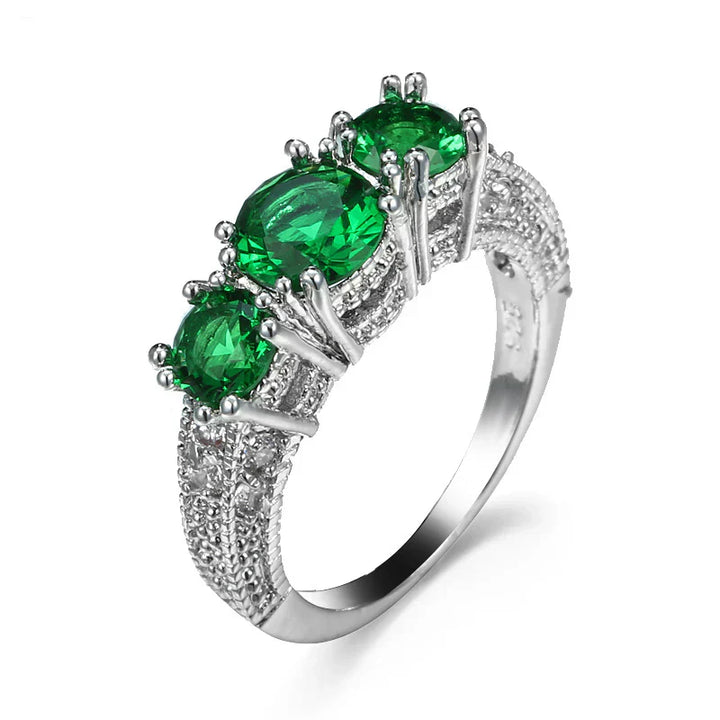 Timeless Ring with Sparkling Emeralds - Haller