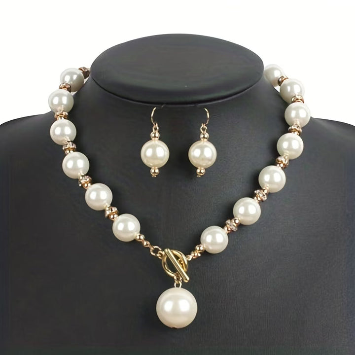 Solid Pearl Necklace Set