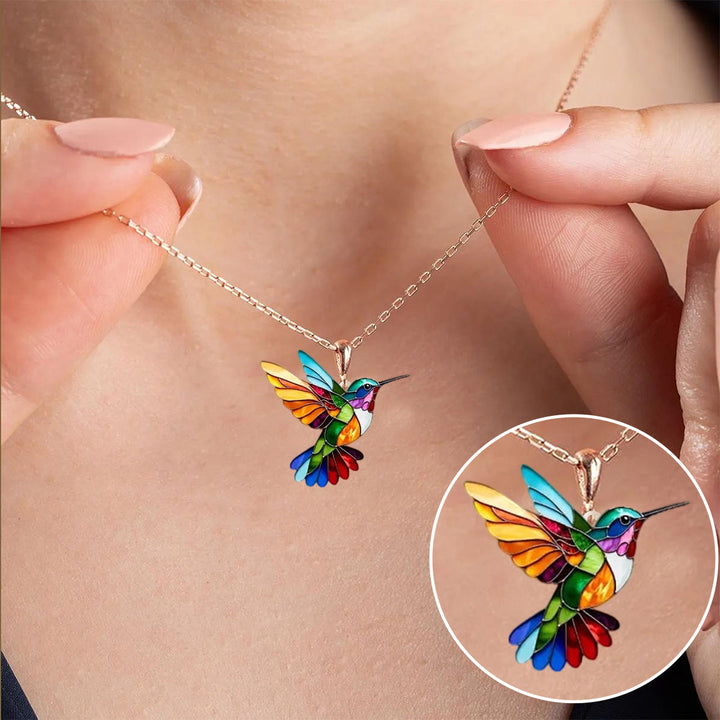 Beautiful Hummingbird Necklace with Bonus Earrings - Limited Time Offer