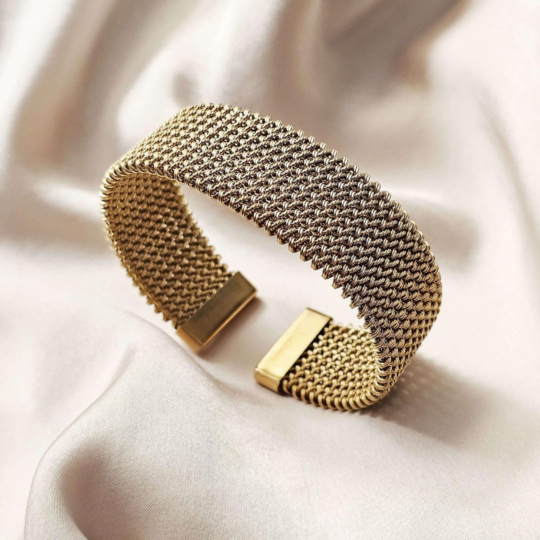 Vintage woven open classic mesh bracelet