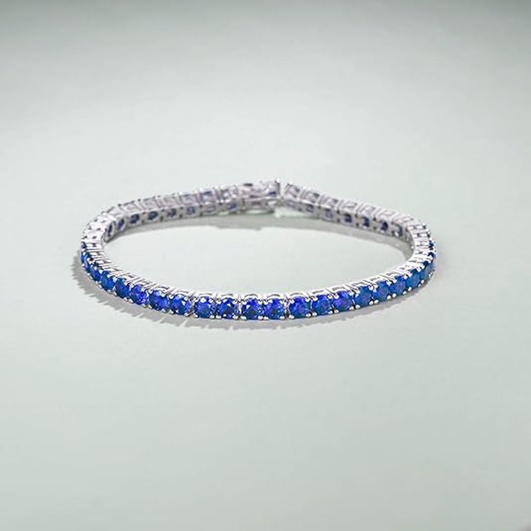 Sapphire tennis bracelet