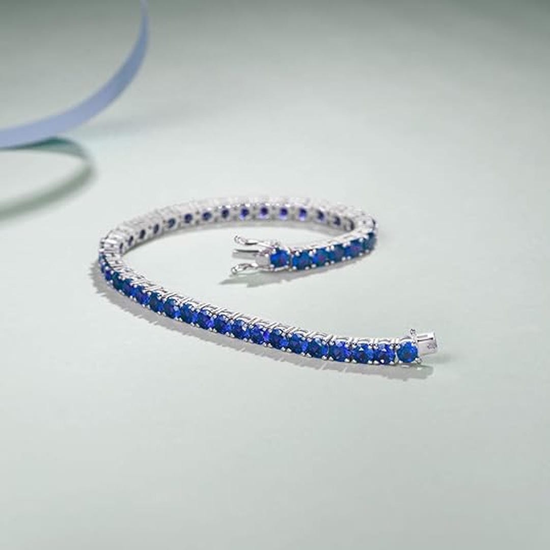 Sapphire tennis bracelet