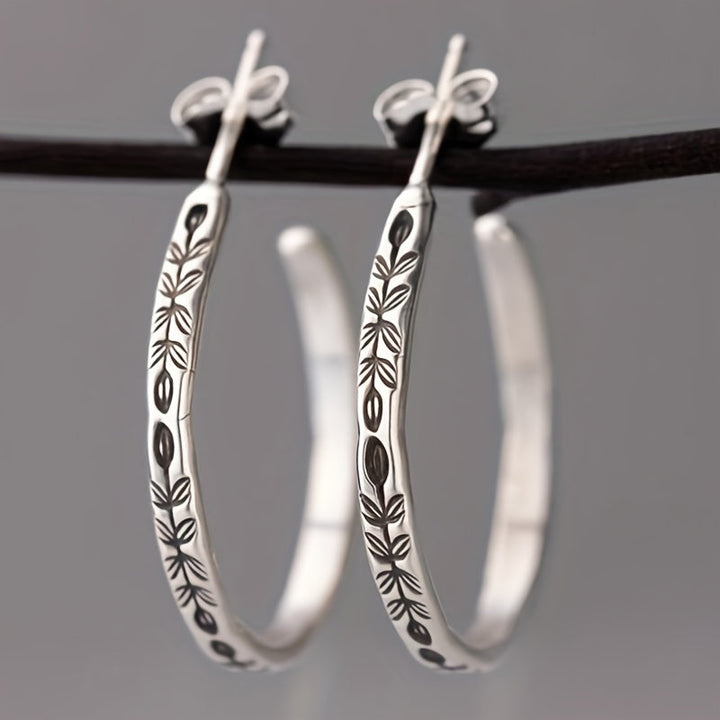 Special silver hoop earrings