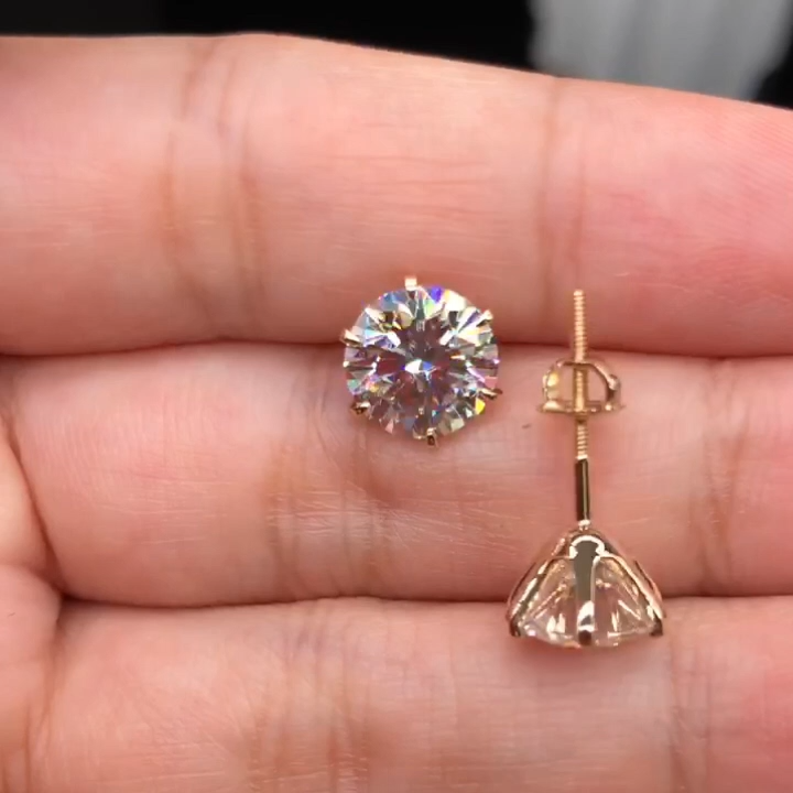 Chic White Gold Earrings Tera - Haller