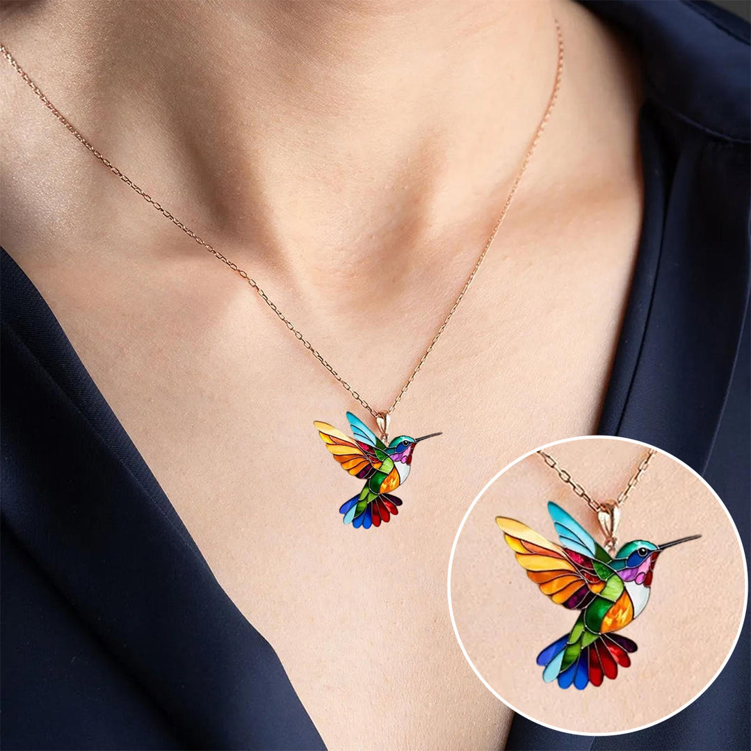 Beautiful Hummingbird Necklace with Bonus Earrings - Limited Time Offer