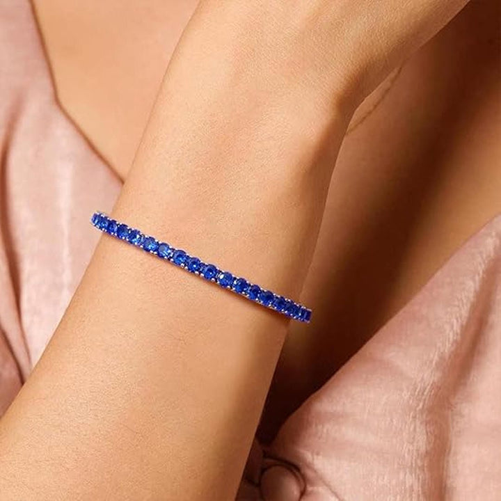 Sapphire tennis bracelet