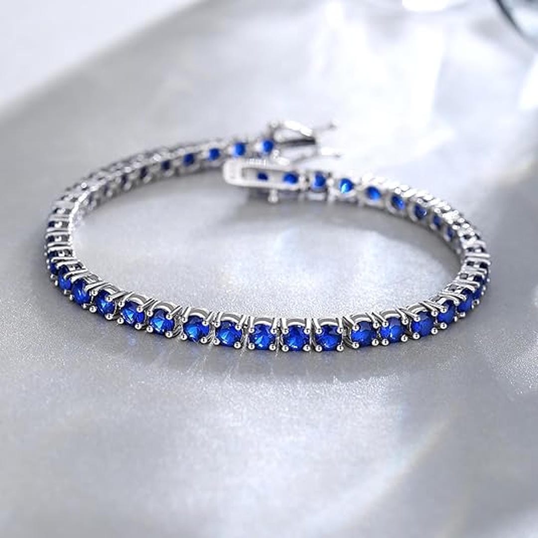 Sapphire tennis bracelet