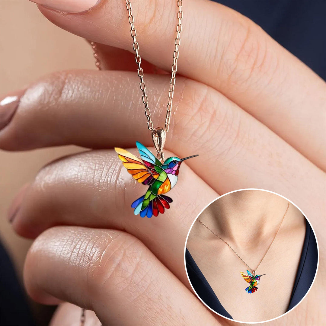 Beautiful Hummingbird Necklace with Bonus Earrings - Limited Time Offer