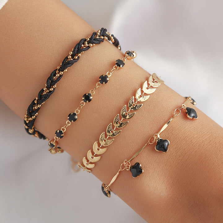 Timeless black zirconia bracelet set