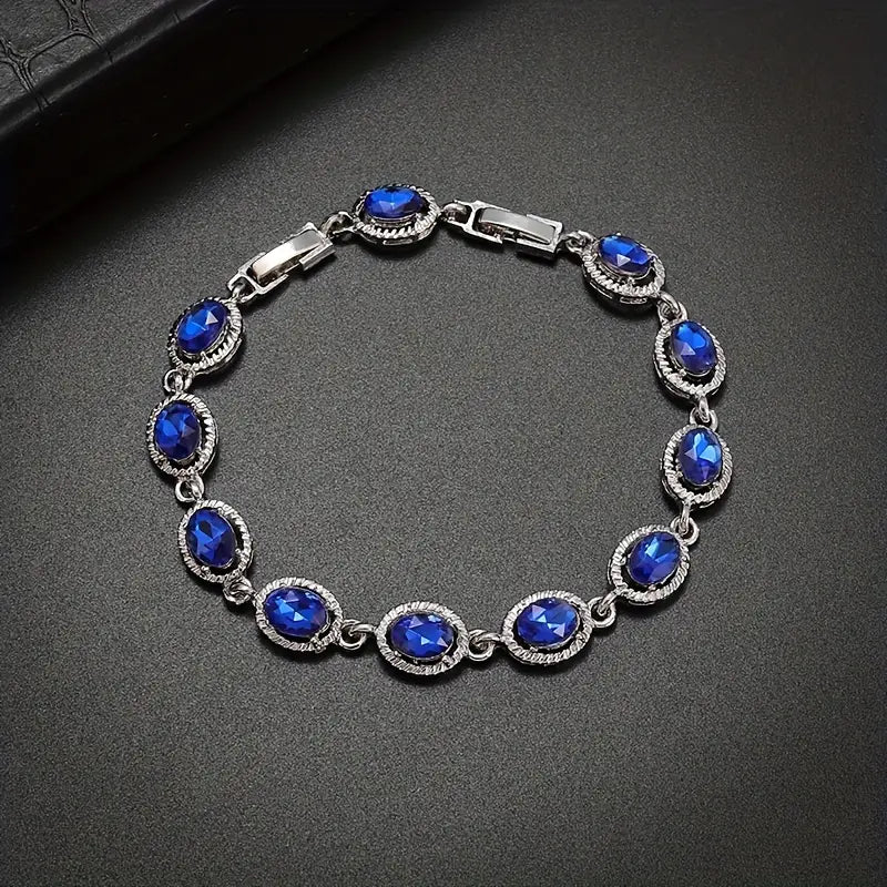Elegant flowing sapphire bracelet